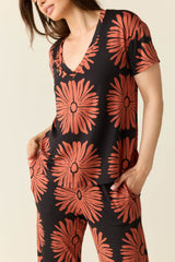 Alyssa Summer Jersey PJ Set in Desert Bloom