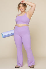 Crisscross Hourglass® Flared Leggings with Pockets - Mystic Purple
