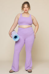 Crisscross Hourglass® Flared Leggings with Pockets - Mystic Purple