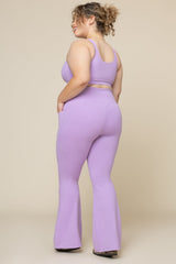 Crisscross Hourglass® Flared Leggings with Pockets - Mystic Purple