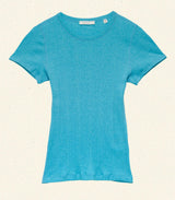 VIVI CASHMERE TEE -- MEDITERRANEAN SEA