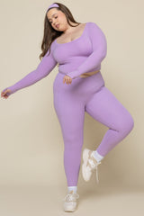 Crisscross Hourglass® Leggings with Pockets - Mystic Purple