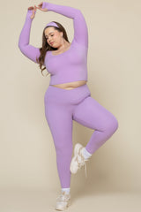Crisscross Hourglass® Leggings with Pockets - Mystic Purple
