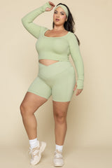 Crisscross Hourglass® Midi Short with Pockets - Pistachio