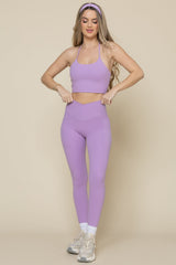 Crisscross Hourglass® Leggings with Pockets - Mystic Purple