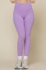 Crisscross Hourglass® Leggings with Pockets - Mystic Purple