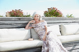 Floral Metallic Brocade Off-the-Shoulder Ballgown with Pockets